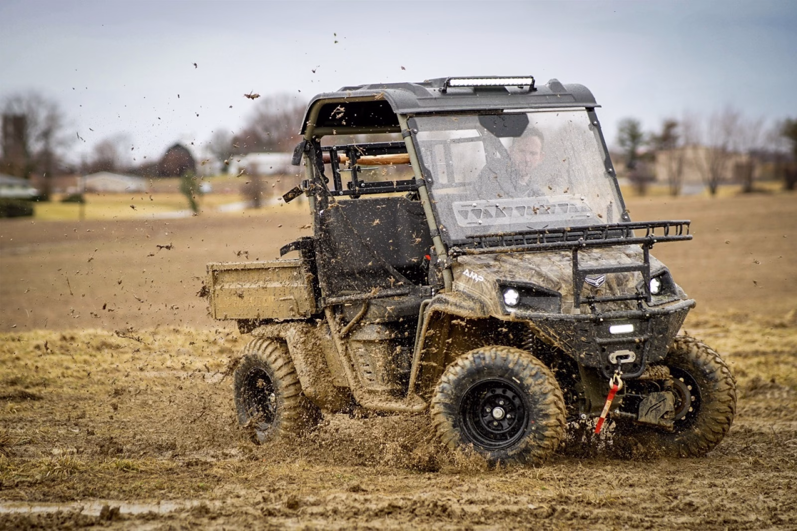 Electric UTV in mud