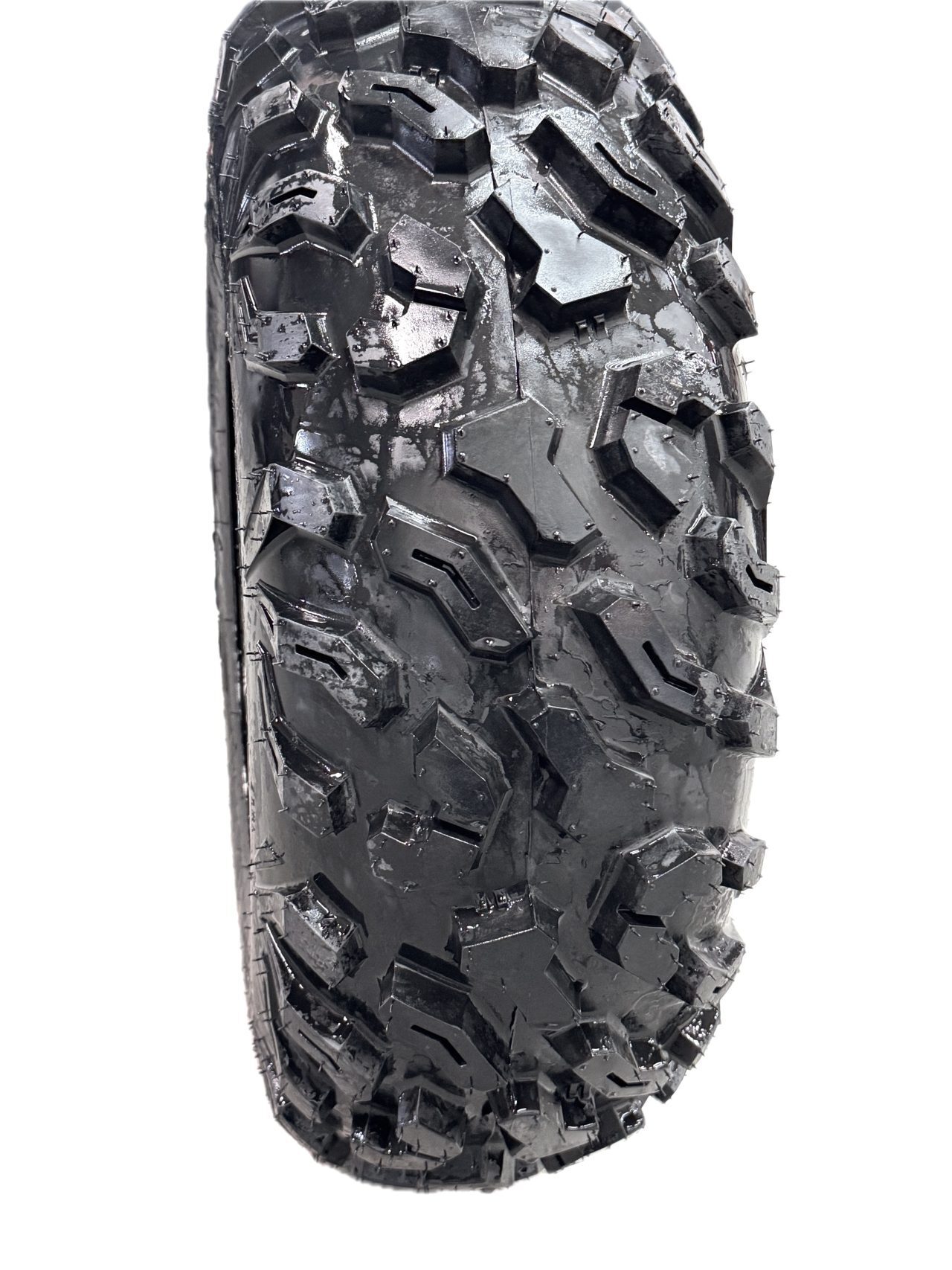 16946 ASM, ATW-042 25 X 8.00 - 12 TIRE / WHEEL LH - GBLK - Landmaster